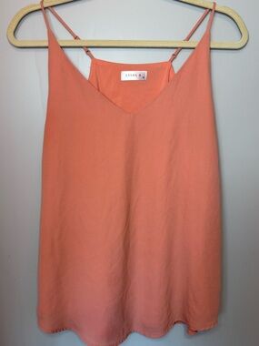 Evera B Coral V-Neck Spaghetti Strap Cami